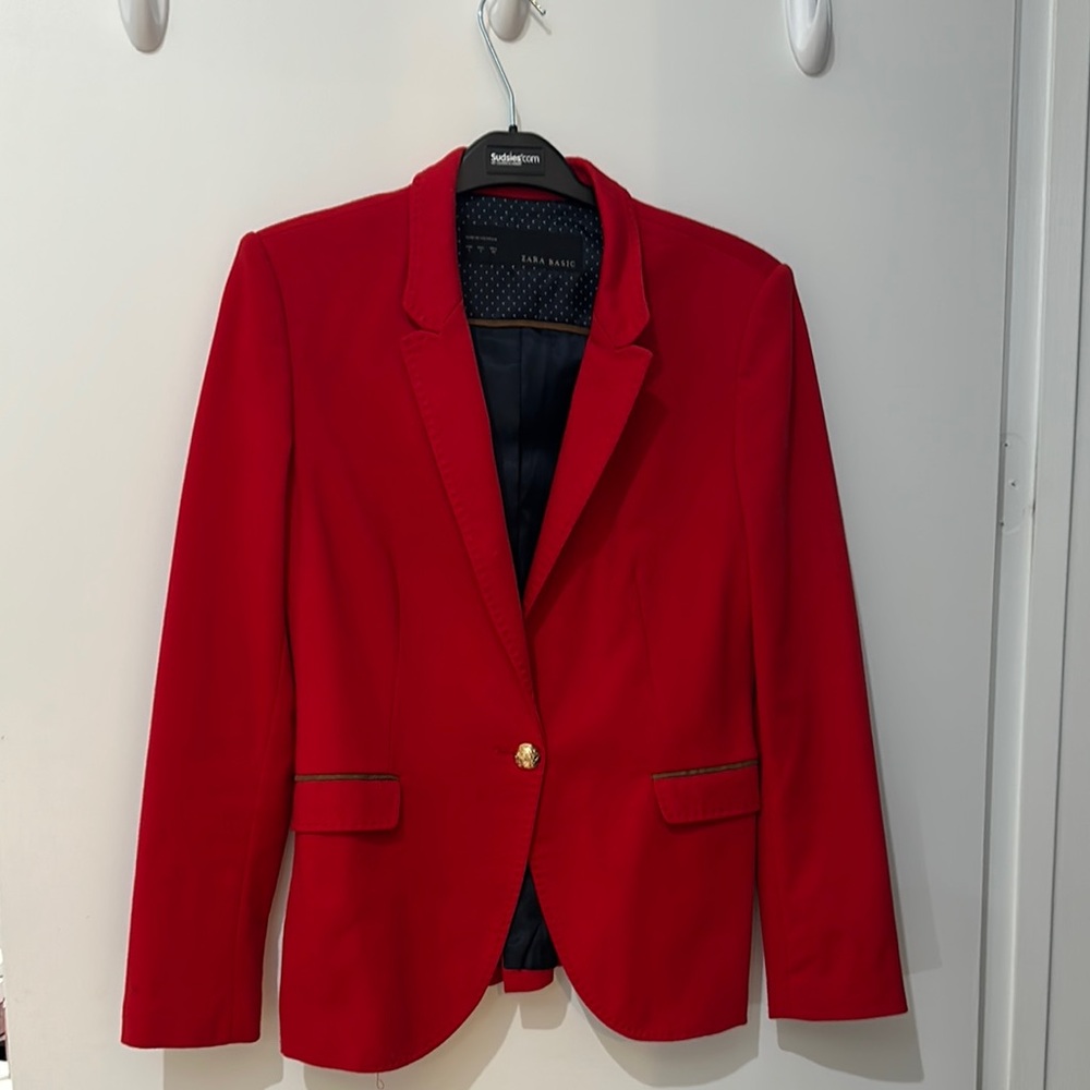 Zara Red Women's Blazer